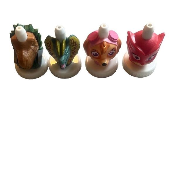 Good 2 Grow Juice Toppers Lot of 12 Minnie Mouse Spider-Man Dinosaur Paw Patrol - Picture 3 of 4